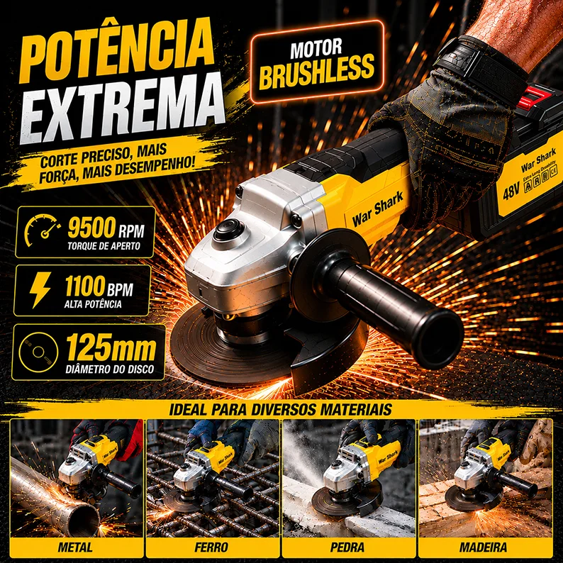 Imagem 5 de Kit 4em1 Ferramentas Martelete Esmerilha